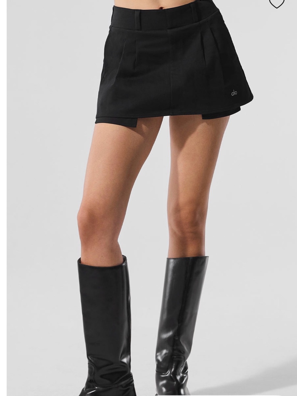 ALO Yoga Black Mini Skort with Built-In Shorts